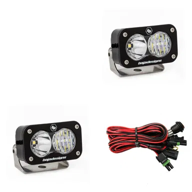 487803 – BAJA DESIGN Driving/ Fog Light, LED Bulb 2 LED Bulbs 3 Inch x 2 Inch Rectangular 48 Watt Bulbs Amp Draw 3.4 ...